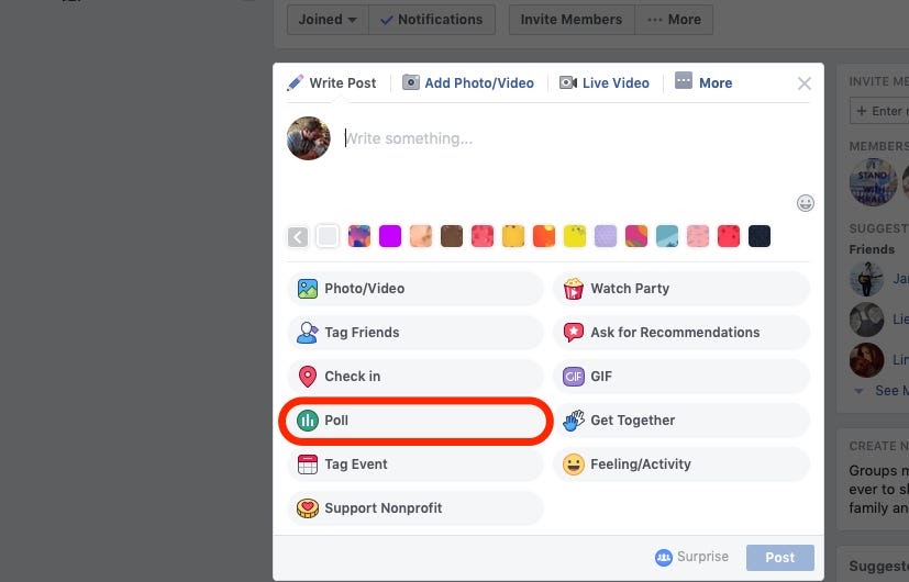 HOW TO CREATE A POLL ON FACEBOOK GROUPS?