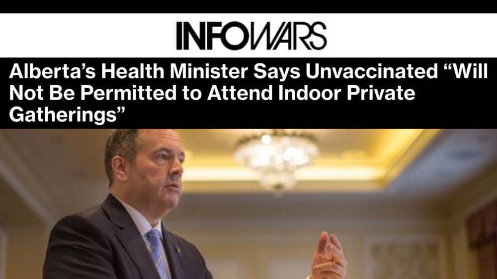 You're Not Allowed to Meet in Your Own Home if You Are Unvaccinated, Canadian Health Minister Says
