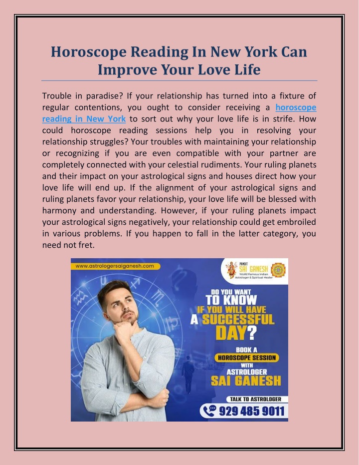 PPT - Horoscope Reading In New York Can Improve Your Love Life PowerPoint Presentation - ID:11304332