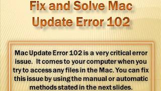 How To Fix Indication of Mac Error Number 102 | Fixtechsolution