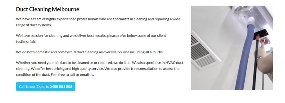 Expert Duct Cleaning Melbourne Cover Image