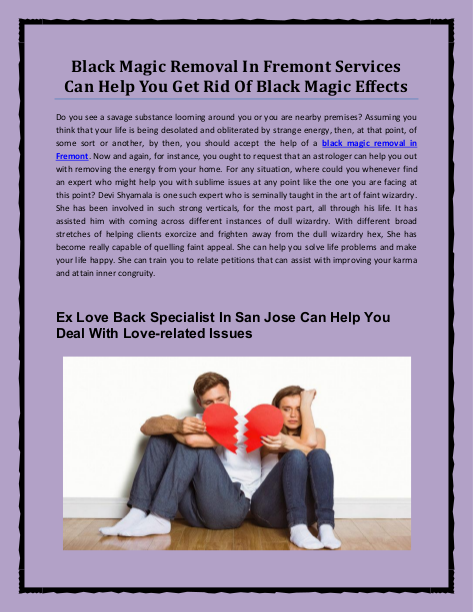 Black Magic Removal In Fremont Services Can Help You Get Rid Of Black Magic Effects | edocr
