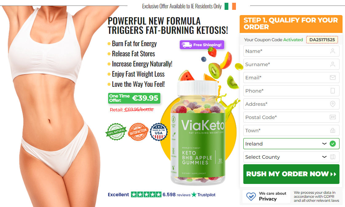 FDA-Approved Via Keto Gummies Ireland - Shark-Tank #1 Formula
