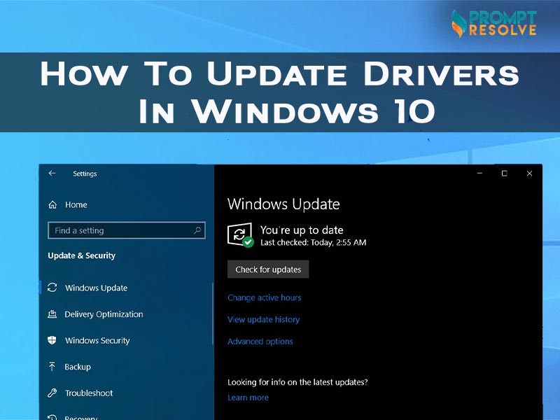 Learn How To Update Drivers In Windows 10 | Prompt Resolve