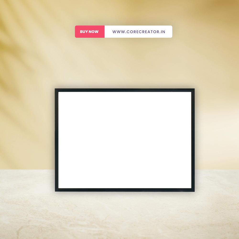 Designer Acrylic White Board With Premium Frame - Core Creator Store - Destination for unique & creatively designed products