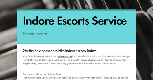 Indore Escorts Service | Smore Newsletters