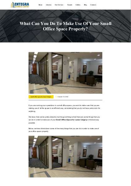 Small Office Space for Lease Calgary, How to Make Use of It | edocr