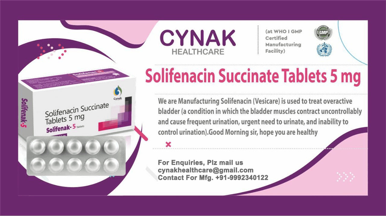 Solifenacin Succinate Suppliers in India