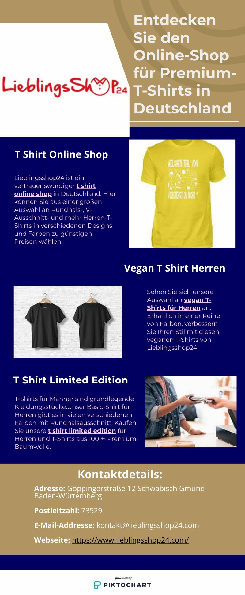 Entdecken Sie den Online-Shop für Premium-T-Shirts | Piktochart Visual Editor