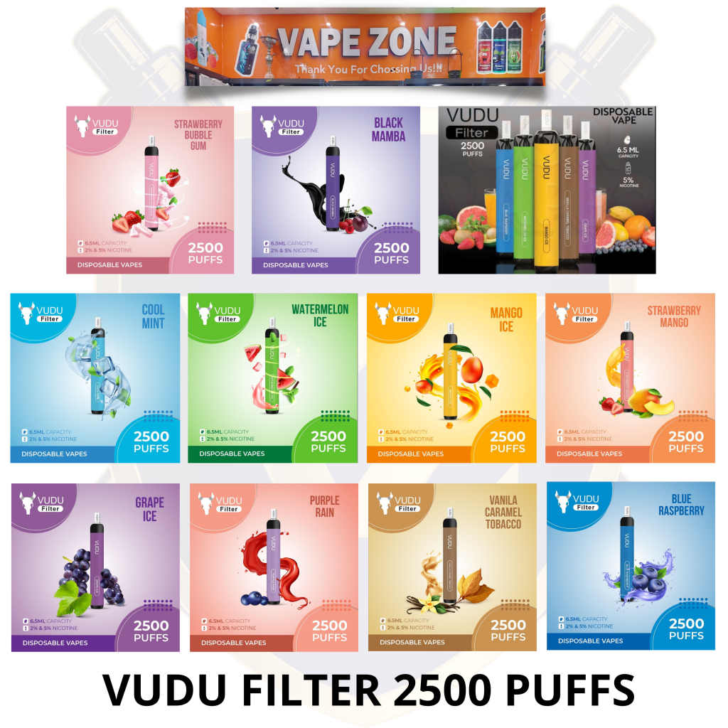 VUDU Filter 2500 Puffs Disposable Vape In Dubai - Vape Zone UAE