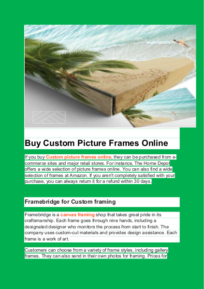 Buy Custom Picture Frames Online