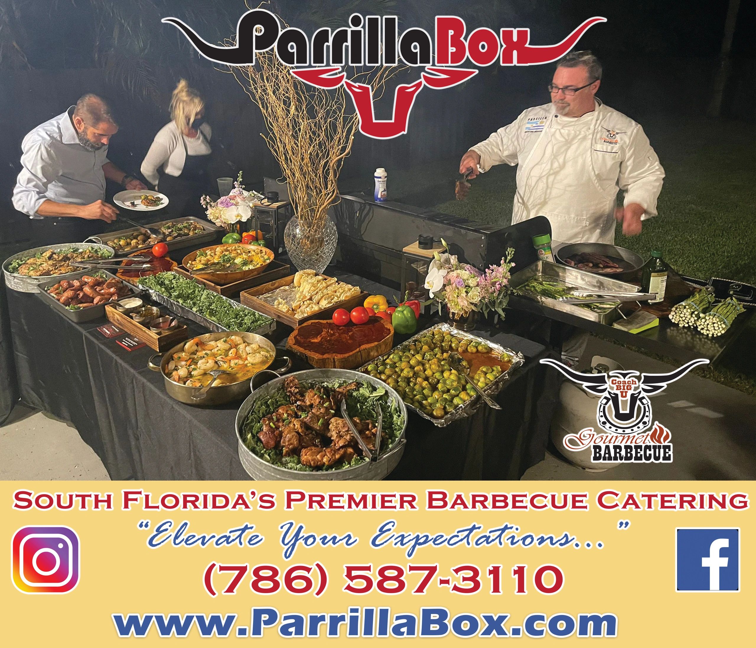 Personal chef services Miami - Chef Services Parrilla Box