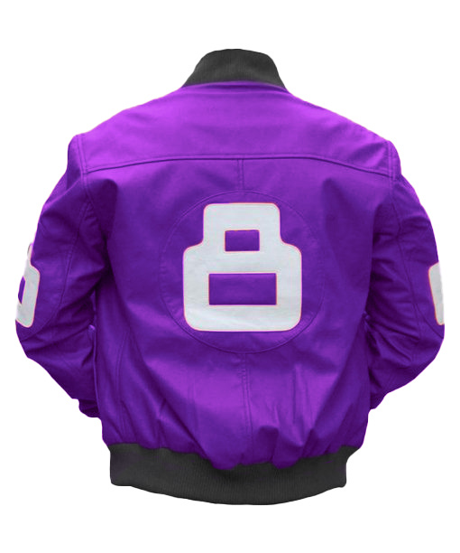 8 Ball Purple Bomber Jacket | 8 Ball Purple Jacket - Jacketars