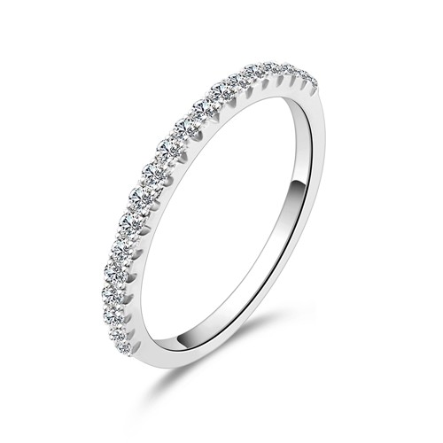 Top Trendy Design Sterling Silver Eternity CZ Ring in China