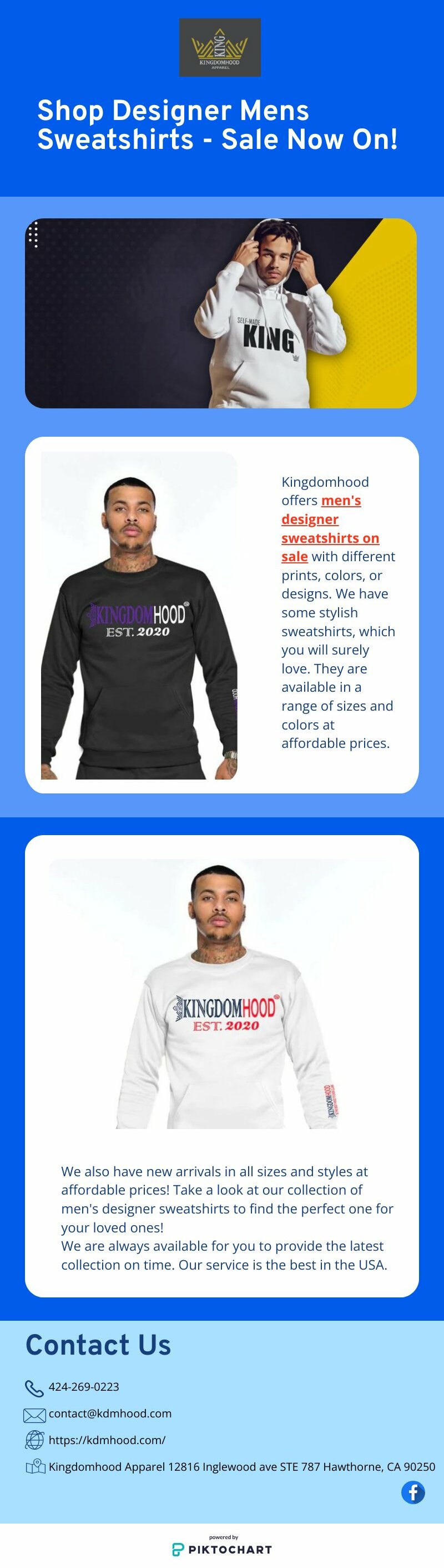 Shop Designer Mens Sweatshirts - Sale Now On! | Piktochart Visual Editor
