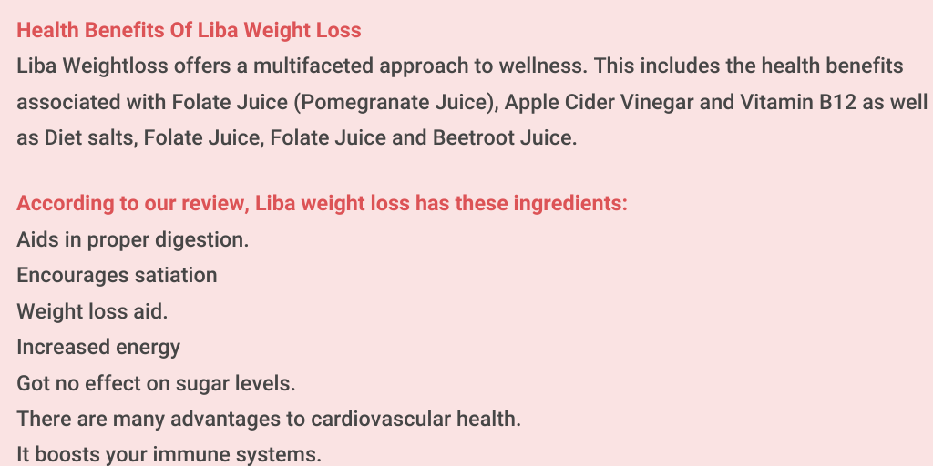Liba Weight Loss - Infogram