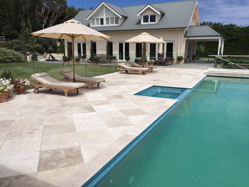 Long-Lasting and Elegant Travertine Pool Coping in Melbourne
