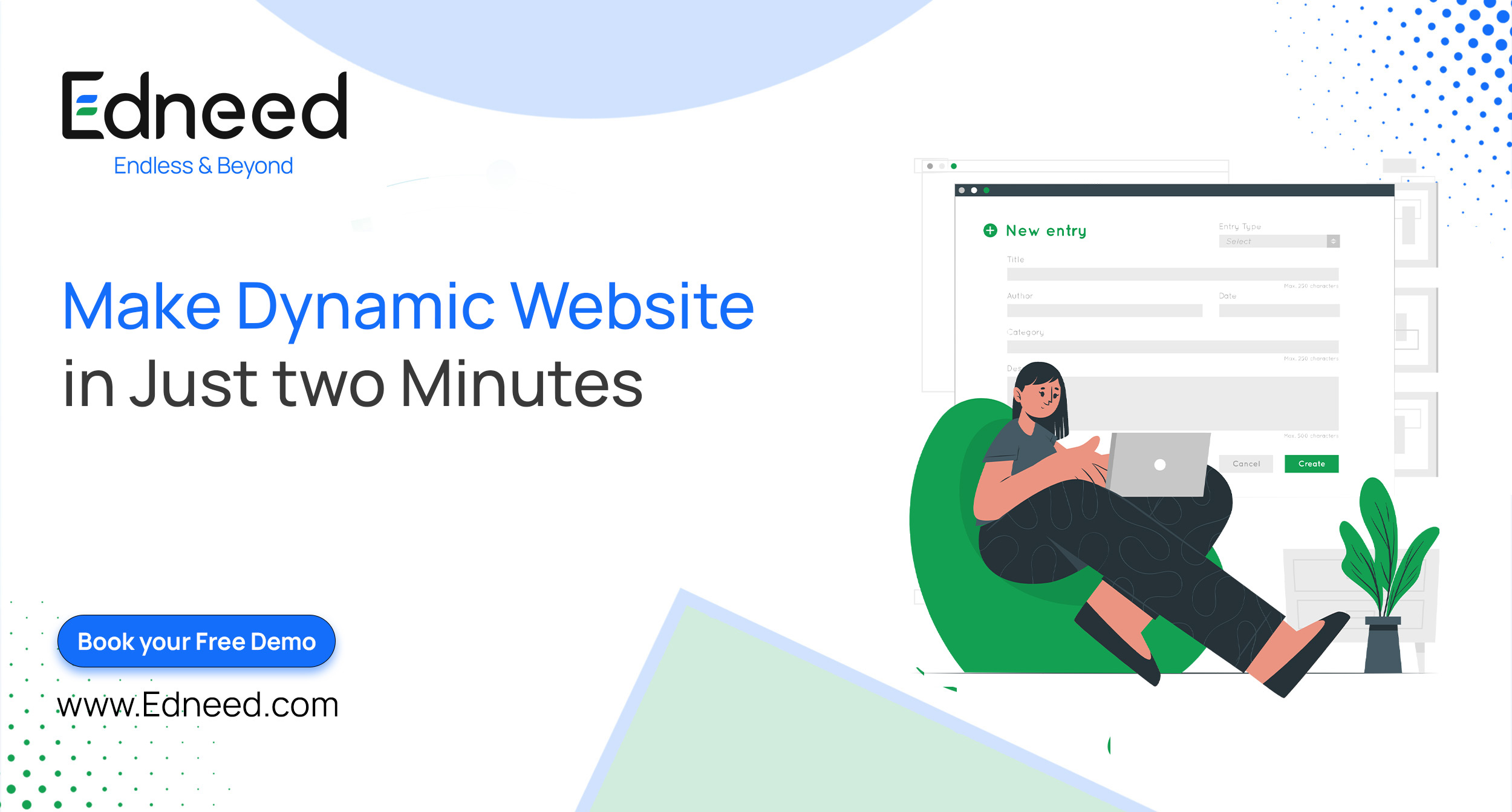 Make Dynamic Website in Just two Minutes - Edneed Blog
