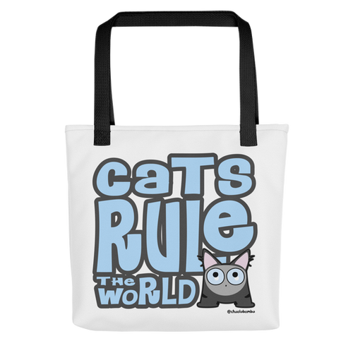 Cats Rule the World Tote Bag / Blue Black | Chaolabomba