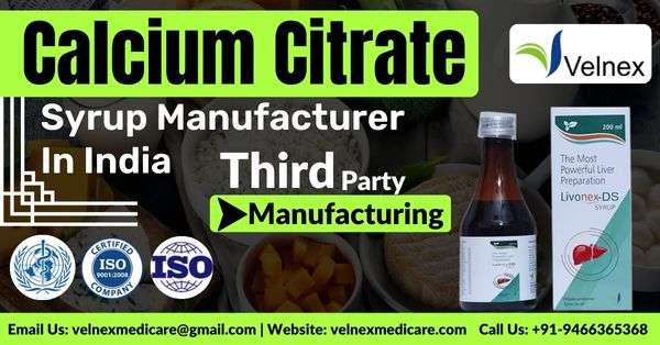 #1 calcium citrate manufacturers in India - Velnex Medicare