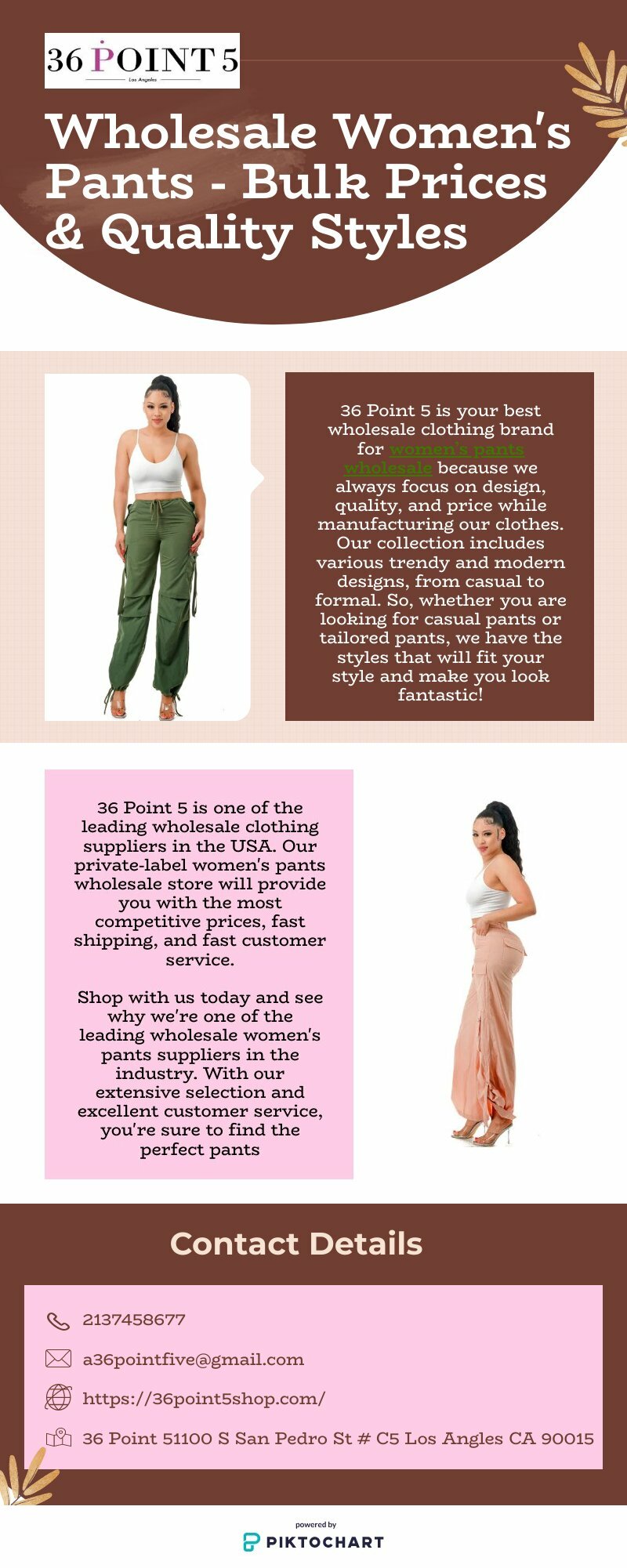 Wholesale Women's Pants - Bulk Prices & Quality Styles | Piktochart Visual Editor