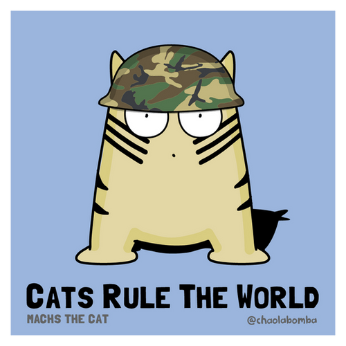 Cats Rule The World | Machs the Cat T-Shirt | Chaolabomba