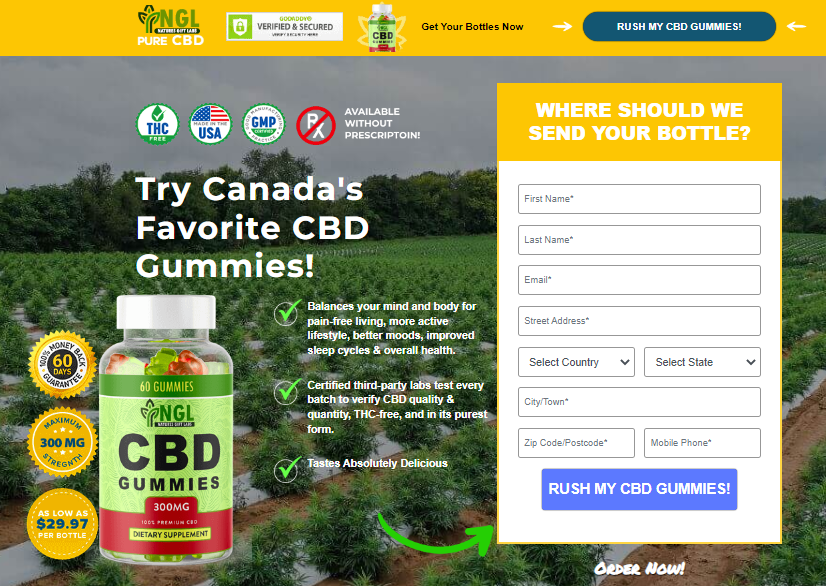 Natures Gift CBD Gummies Reviews - Canada's Favorite NGL CBD Gummy!