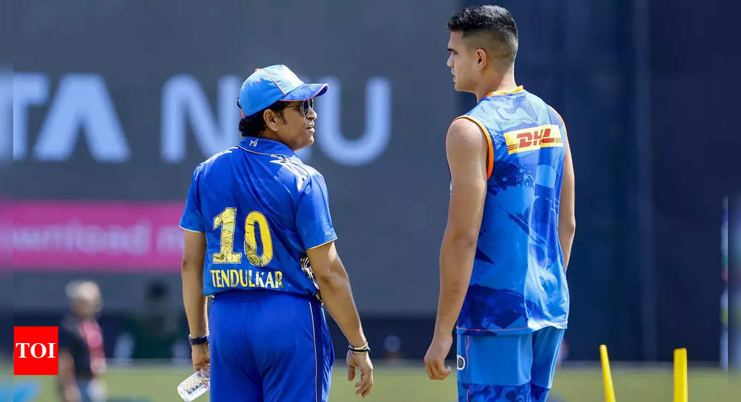 IPL 2023: Sachin Tendulkar's wait to see son Arjun Tendulkar in Mumbai Indians colours ends | Cricket News - Times of India