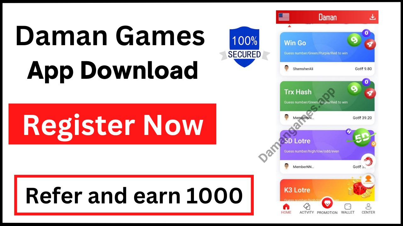 Daman Games App Download | Daman Games Apk ₹5000 Bonus