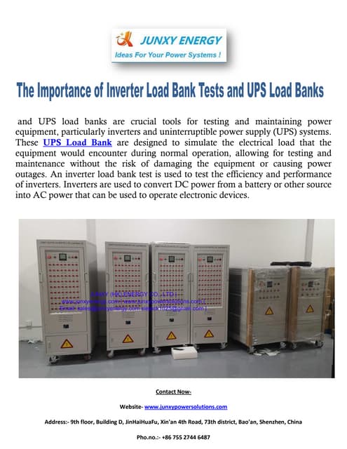 The Importance of Inverter Load Bank Tests and UPS Load Banks