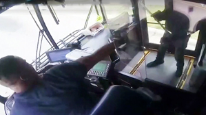 Wild Footage Shows Bus Driver Use Gun to Defend Himself Against Unruly Armed Passenger