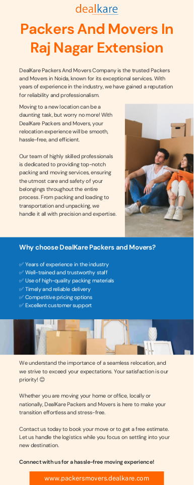 Packers And Movers In Raj Nagar Extension - DealKare | edocr