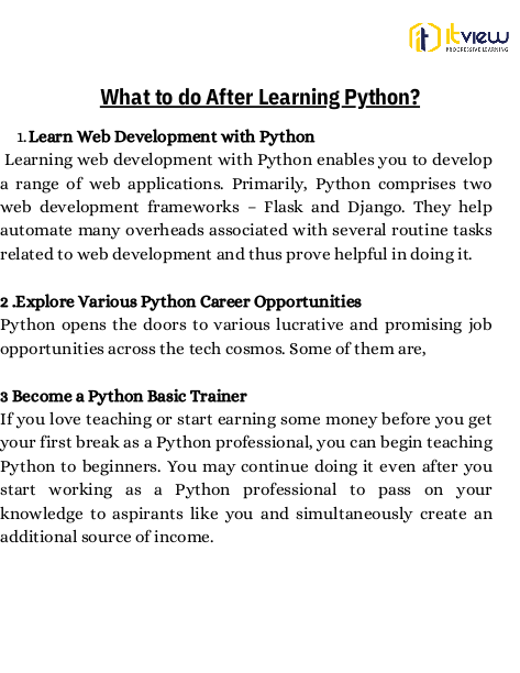 What to do After Learning Python? | edocr