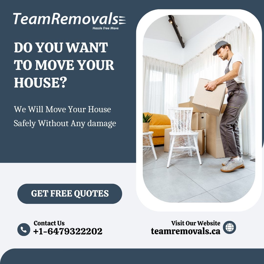 Best House Movers Canada: Team Removals Canada | by Teamremovalsca | Medium