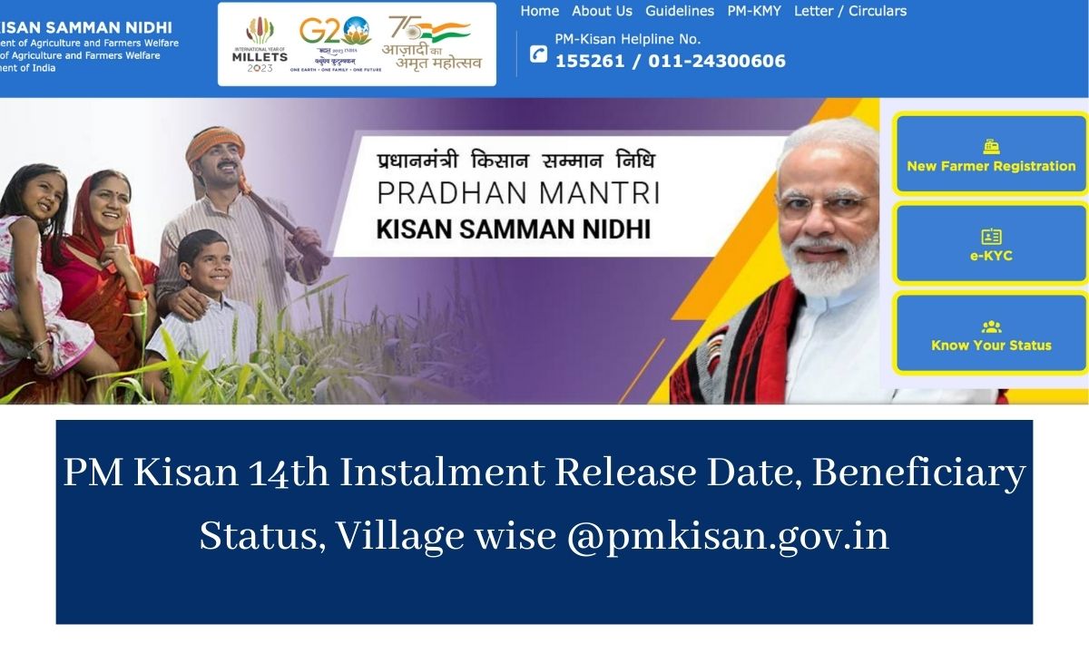 PM Kisan 14th Instalment Release Date, Beneficiary Status, Village wise @pmkisan.gov.in - JEECUP