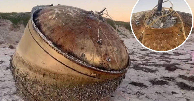 Australian Space Agency Investigates UFO that Washed Up on Beach, Experts Point to Satellite Rocket - News 9 Miami