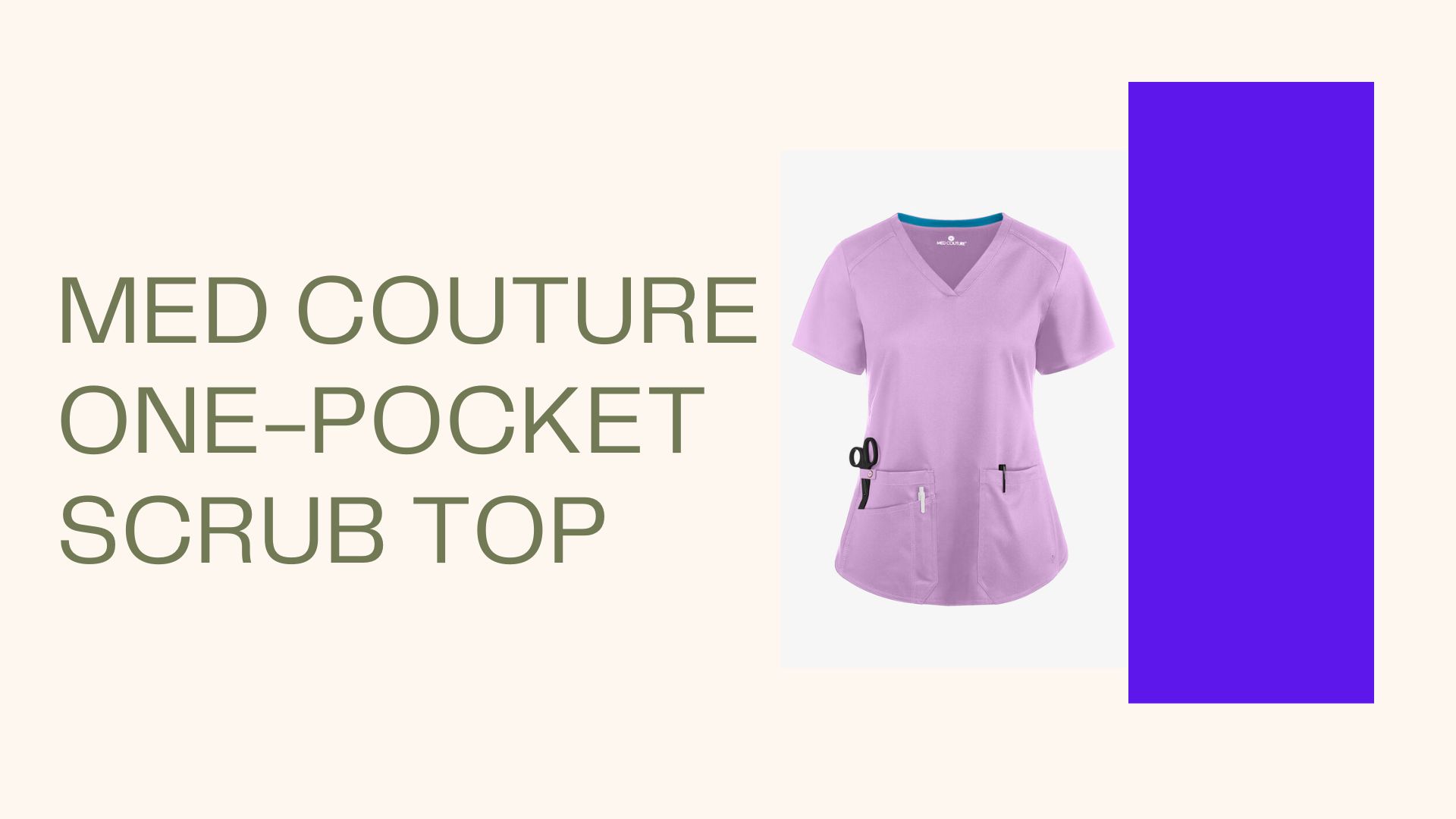 Comfort Meets Style: A Closer Look at Med Couture One Pocket Scrub Top