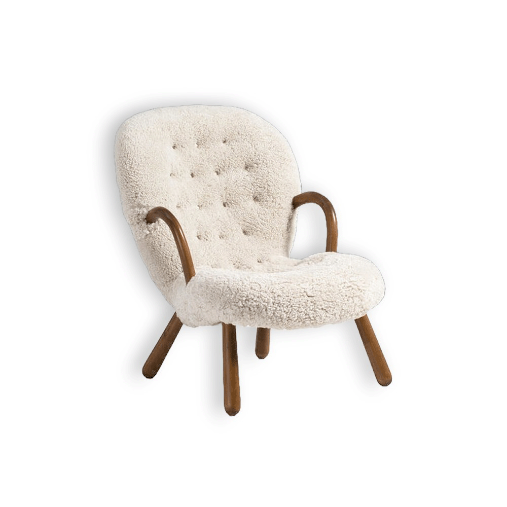 Marshmallounge Sheepskin Clam Chair