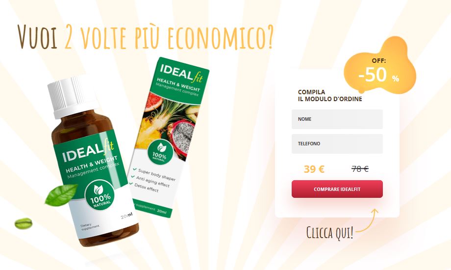IdealFit Recensioni - Giorgio Calabrese Gocce Per Perdere Peso! Ideal Fit Prezzo Farmacia