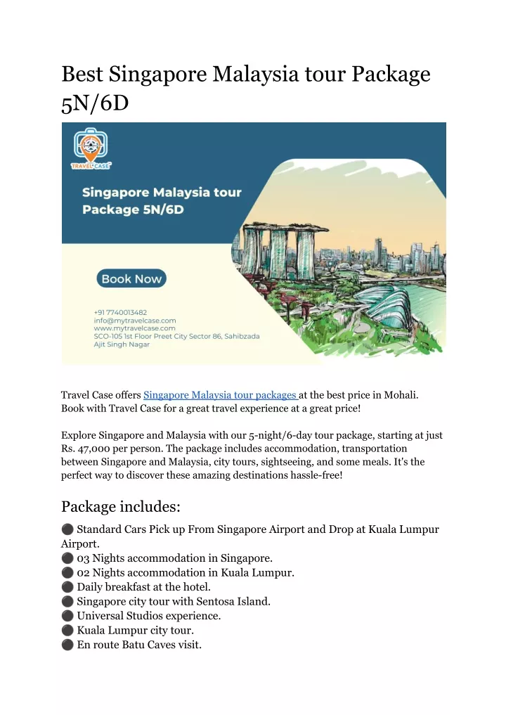 PPT - Best Singapore Malaysia tour Package 5N_6D PowerPoint Presentation - ID:12635039