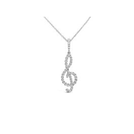 P00094 Ideal Necklace for Music Fans Shaped as a Lovely Treble Clef