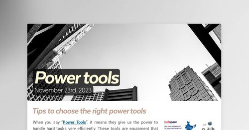 Power tools | Smore Newsletters