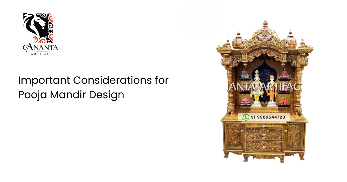 Important Considerations for Pooja Mandir Design | Ananta Artifacts