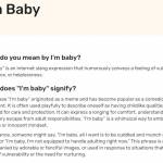 i'm baby meaning Profile Picture