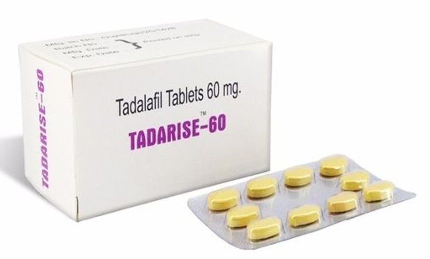 Tadarise 60 mg | Get Oval Shape Yellow pill ( Tadalafil Dosage)