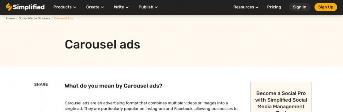 Carousel ads Cover Image