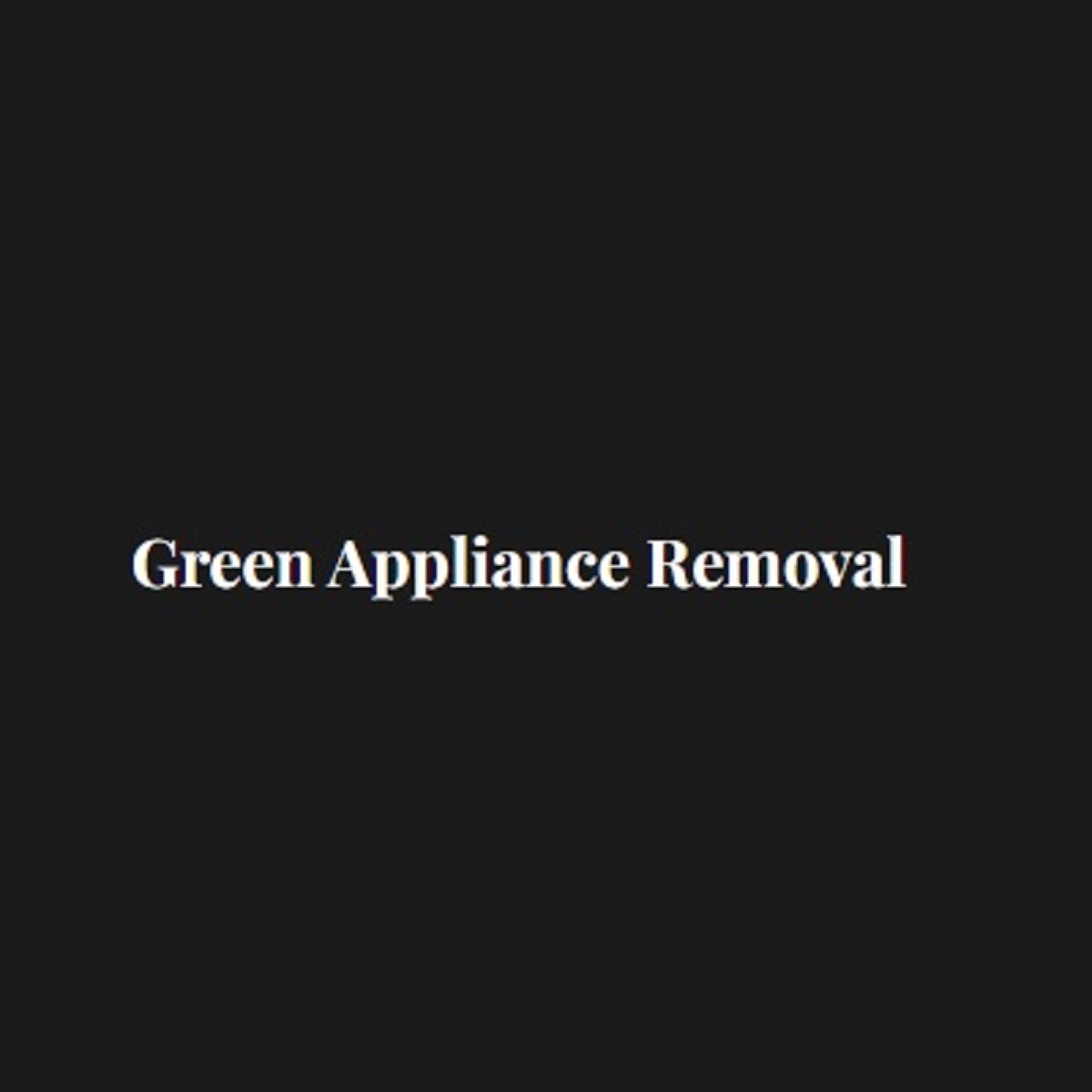 Green Appliances Removal Cover Image