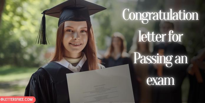 Write a Congratulation Letter for Passing an Exam