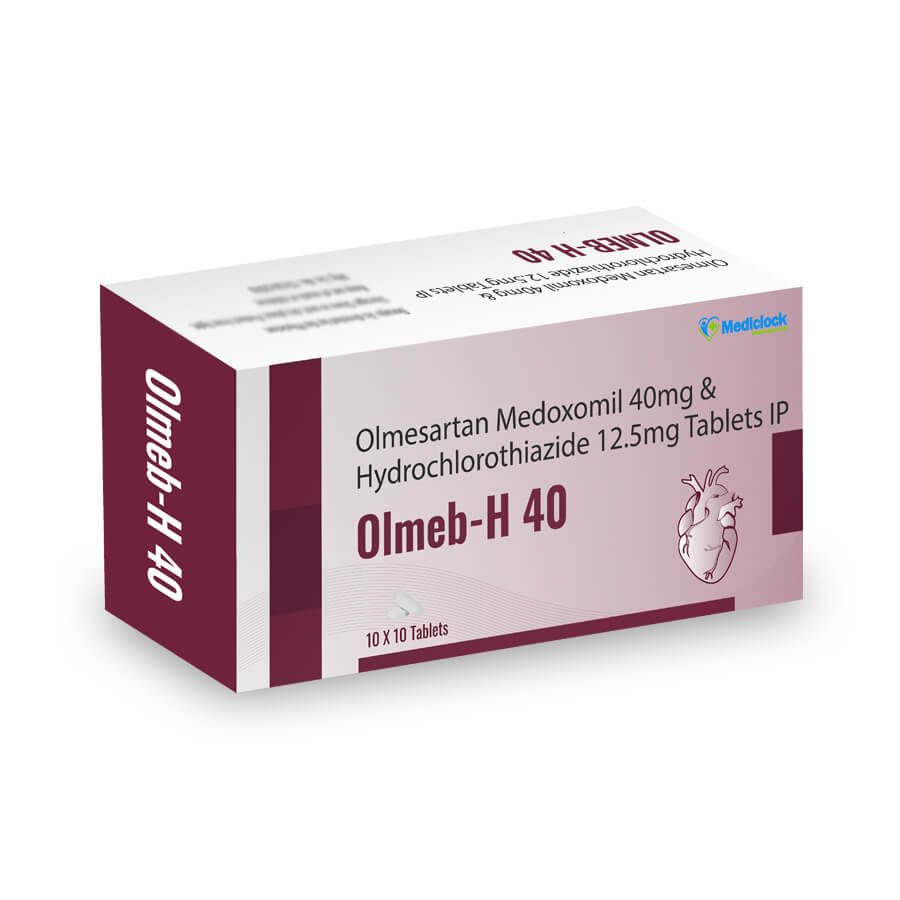 Olmesartan Medoxomil 40mg & Hydrochlorothiazide 12.5mg Tablets IP - Mediclock Healthcare