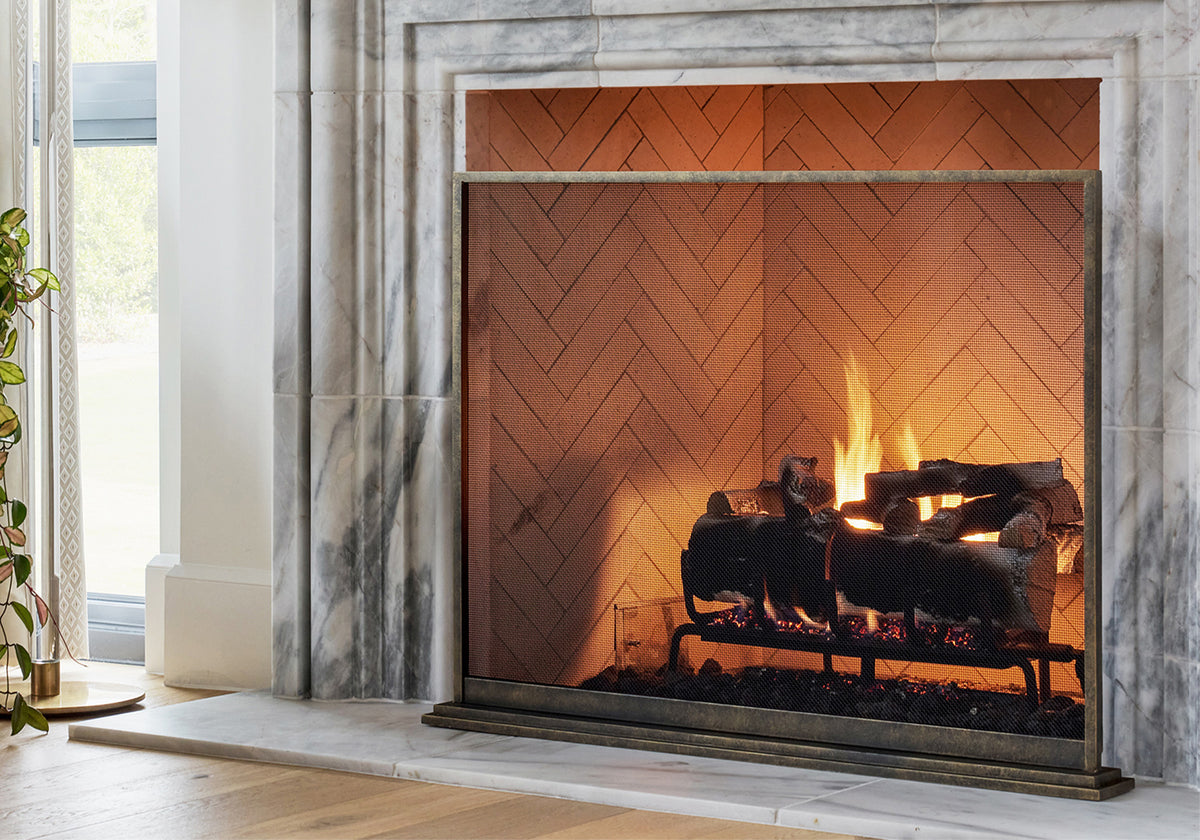Elevate Your Space with Small Single-Panel Fireplace Screens | Claire Crowe Collection